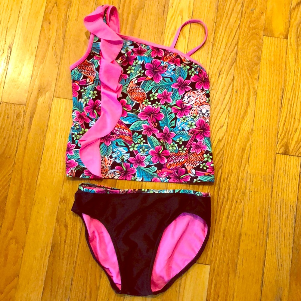 Cute asymmetrical tankini by Xhileration- Large